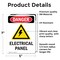 Signmission Electrical Panel Danger Sign, Vinyl Decal, 5in W x 7in L, 2PK OS-2PACK-DS-D-57-V-2213 - alternate 4